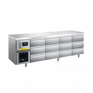 0℃ To -5℃ Air Cooling 12 Drawers Under Counter Drawer Refrigerator Commercial Refrigerator 