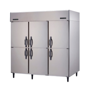 -22~-7℃/-6~12℃ Air Cooling 6 Solid Doors Dual Temperature Upright Reach-in Refrigerator Commercial Refrigerator 