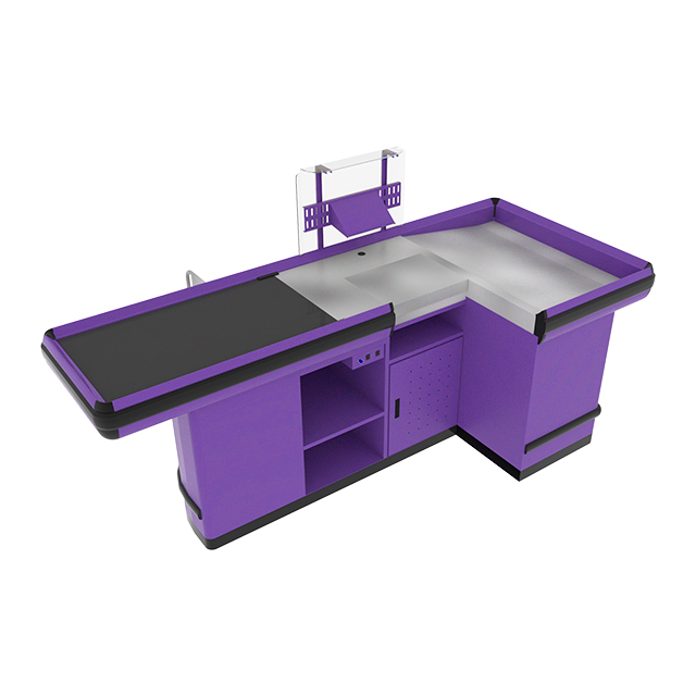 Checkout Counter with Conveyor Belt And Platform