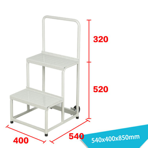 2-Step Safety Platform Warehouse Ladder with Handrails LT-4