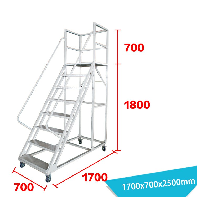 27" Wide 8-Step Warehouse Climbing Ladder LT-13