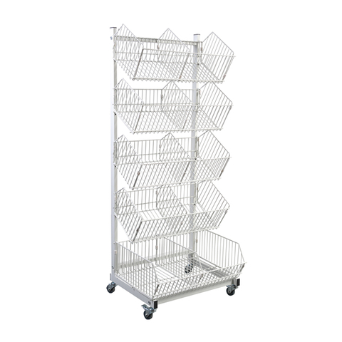 Wire Bin Racking Wire Dump Bins on Wheels - Highbright Retail Solutions