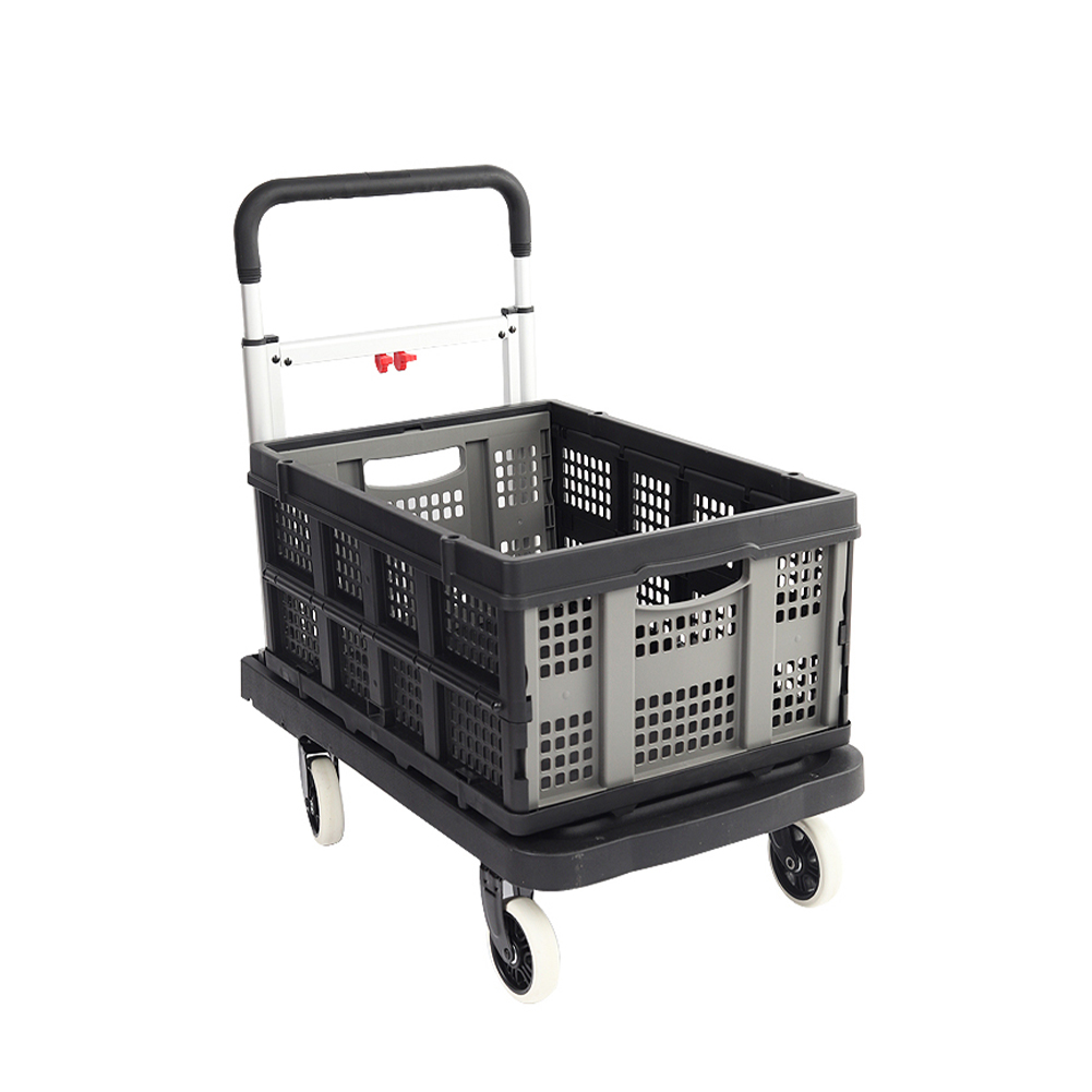 Foldable Plastic Hand Truck Warehouse Trolley