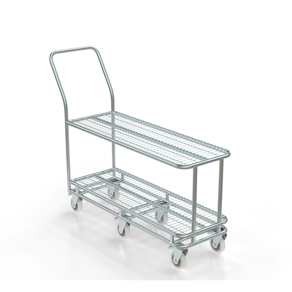 Double Layer Warehouse Trolley