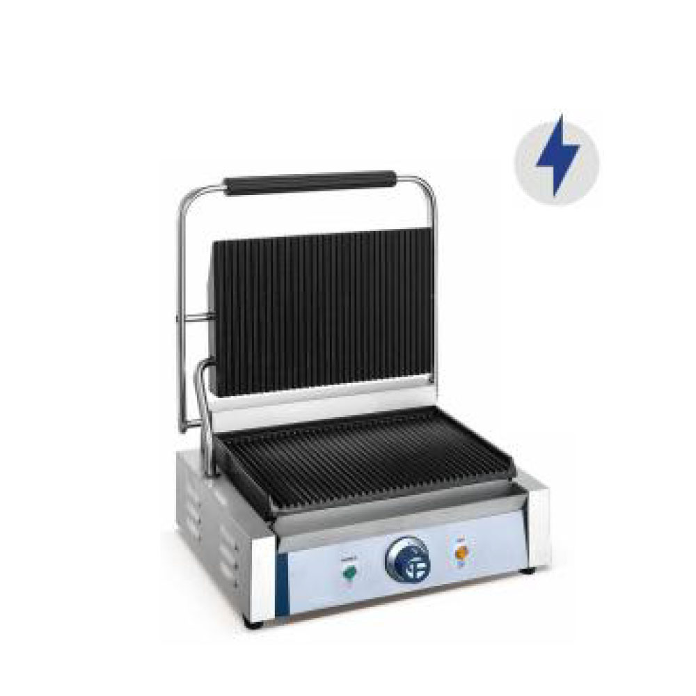 Commercial Electric Iron Grooved Panini Grill
