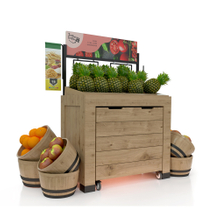 Wood Produce Display Stand