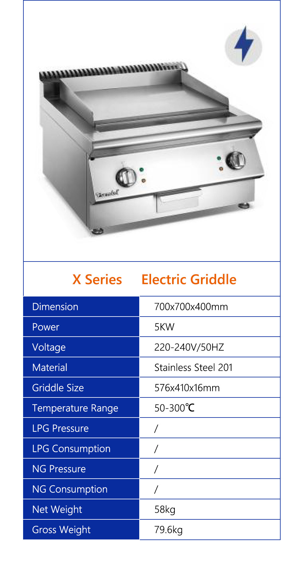 Commercial Electric Counter Top Griddle