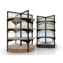 Wooden And Metel And Glass Display Rack