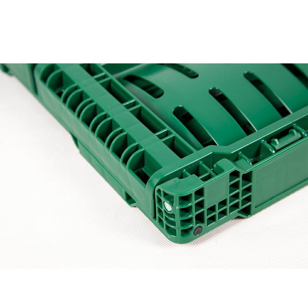 Button Handle Easy Folding Plastic Crate