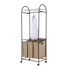 Rolling Laundry Rack with Hamper
