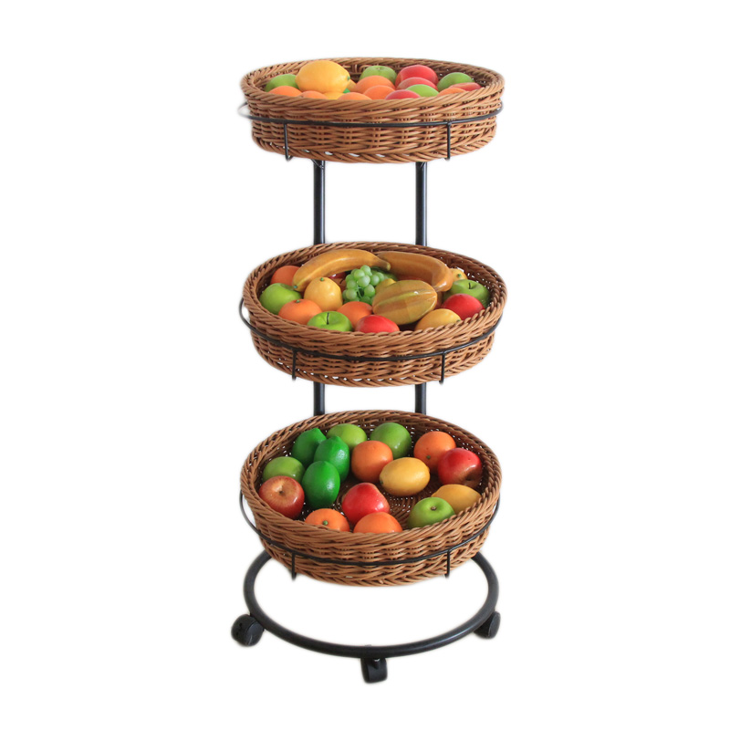 Display Rack for Plastic Rattan Basket
