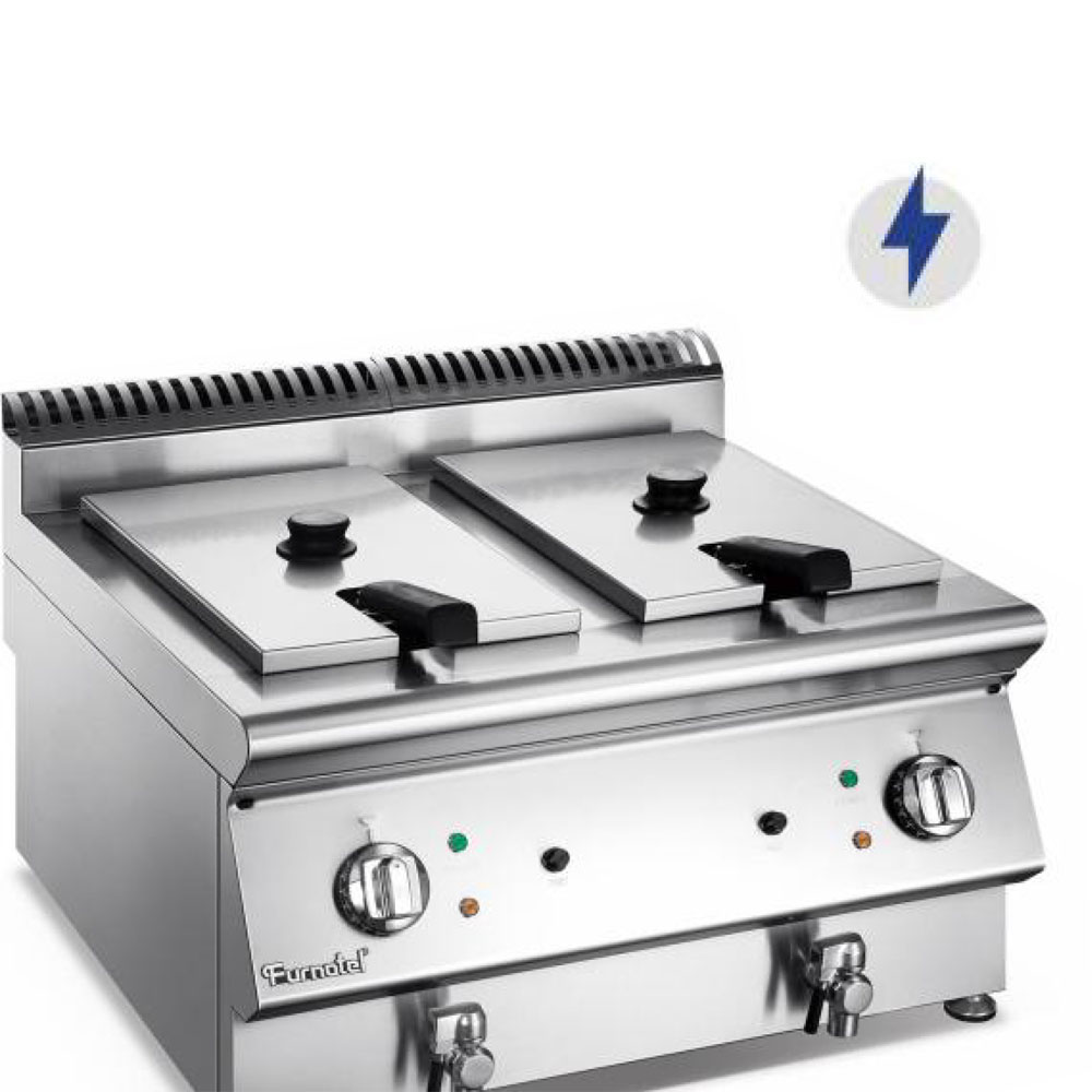 Commercial Electric Gas 2 Tank Counter Top Fryer